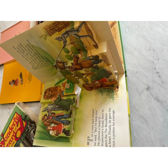 Vtg Wonderful Wizard of Oz Pop-Up Book set 4 treasury collection series pastel - Picture 6 of 10